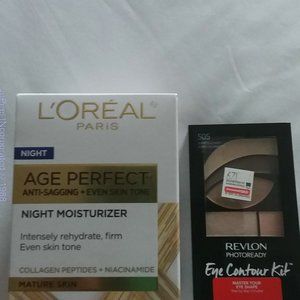 New Night L'OREAL Paris AGE PERFECT & Revlon Eye Contour Kit PhotoReady Bundle
